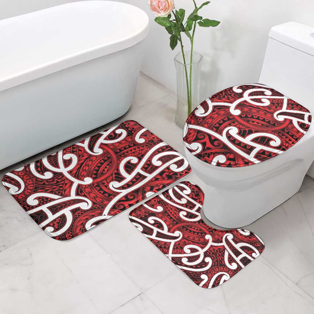 Aotearoa Maori Kowhaiwhai Bathroom Set Whero Puhoro and Patiki