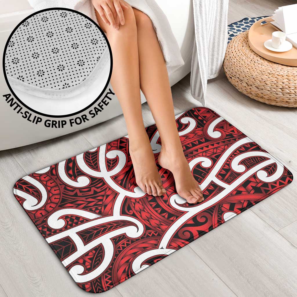 Aotearoa Maori Kowhaiwhai Bathroom Set Whero Puhoro and Patiki