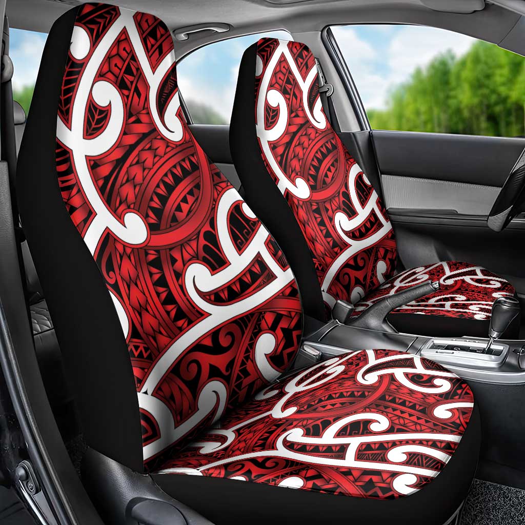 Aotearoa Maori Kowhaiwhai Car Seat Cover Whero Puhoro and Patiki
