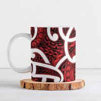 Aotearoa Maori Kowhaiwhai Ceramic Mug Whero Puhoro and Patiki