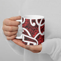 Aotearoa Maori Kowhaiwhai Ceramic Mug Whero Puhoro and Patiki