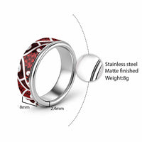 Aotearoa Maori Kowhaiwhai Classic Ring Whero Puhoro and Patiki