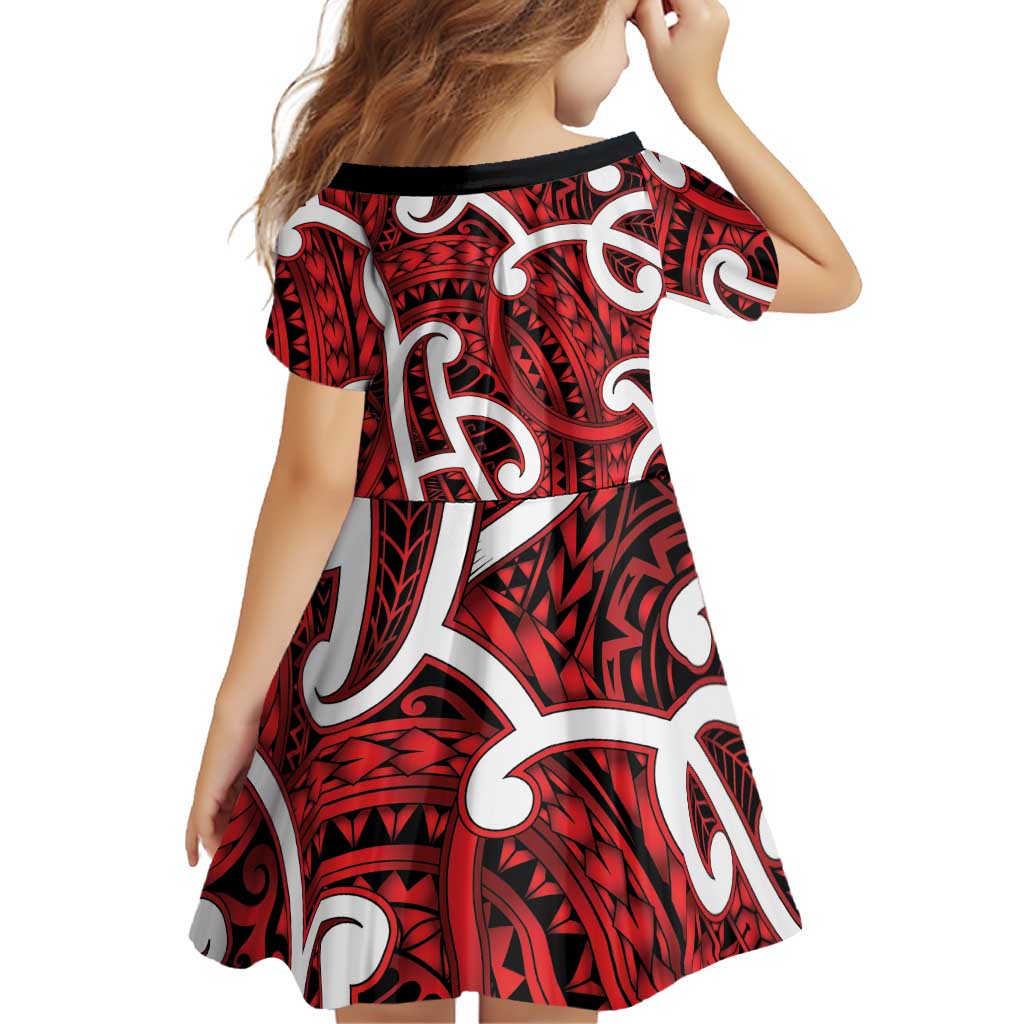 Aotearoa Maori Kowhaiwhai Family Matching Tank Maxi Dress and Hawaiian Shirt Whero Puhoro and Patiki