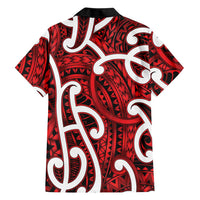 Aotearoa Maori Kowhaiwhai Family Matching Tank Maxi Dress and Hawaiian Shirt Whero Puhoro and Patiki
