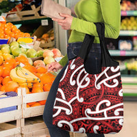 Aotearoa Maori Kowhaiwhai Grocery Bag Whero Puhoro and Patiki LT9 - Polynesian Pride