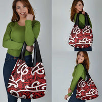 Aotearoa Maori Kowhaiwhai Grocery Bag Whero Puhoro and Patiki LT9 - Polynesian Pride