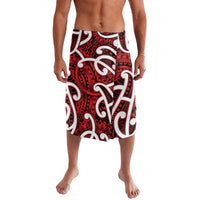 Aotearoa Maori Kowhaiwhai Lavalava Whero Puhoro and Patiki LT9 Red - Polynesian Pride
