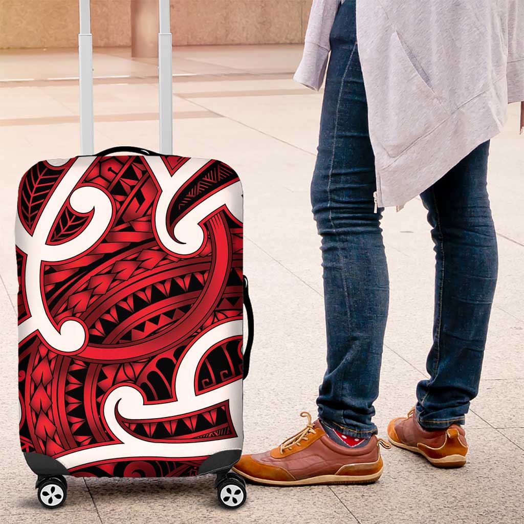 Aotearoa Maori Kowhaiwhai Luggage Cover Whero Puhoro and Patiki
