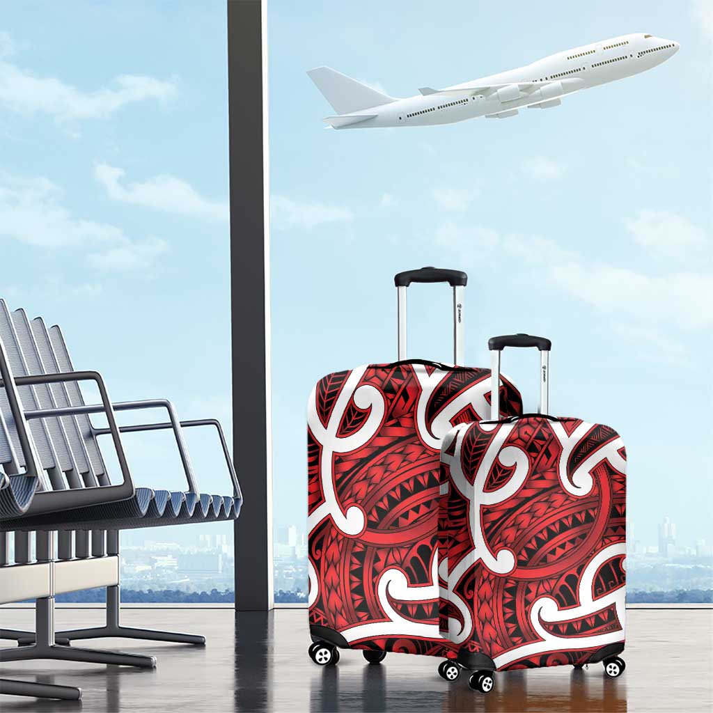 Aotearoa Maori Kowhaiwhai Luggage Cover Whero Puhoro and Patiki