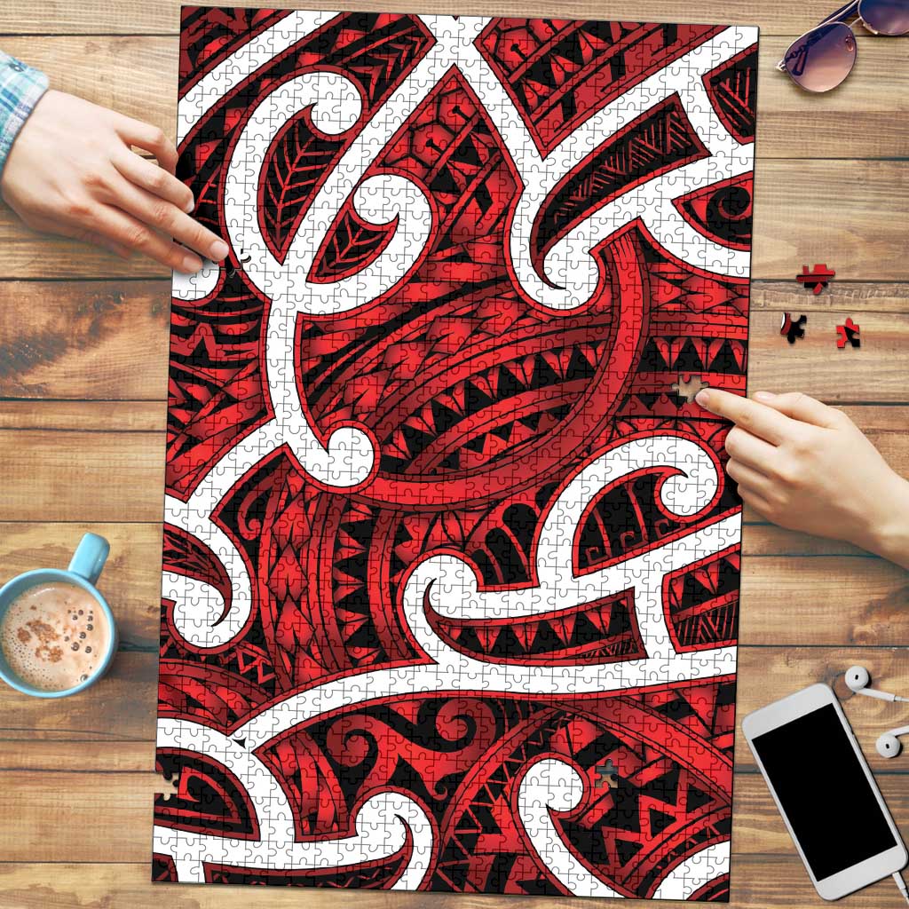 Aotearoa Maori Kowhaiwhai Puzzle Whero Puhoro and Patiki