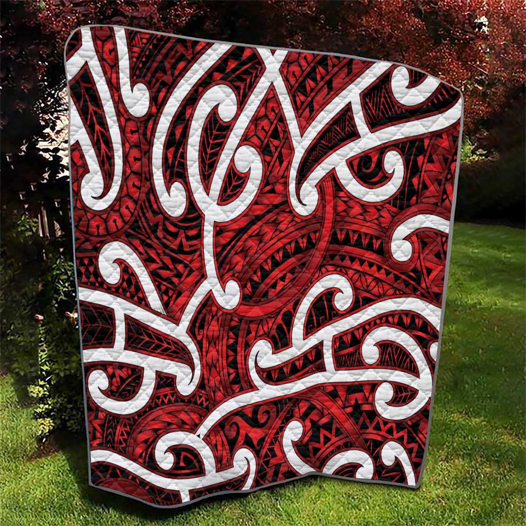 Aotearoa Maori Kowhaiwhai Quilt Whero Puhoro and Patiki LT9 - Polynesian Pride