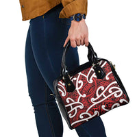Aotearoa Maori Kowhaiwhai Shoulder Handbag Whero Puhoro and Patiki LT9 - Polynesian Pride