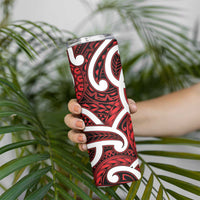Aotearoa Maori Kowhaiwhai Skinny Tumbler Whero Puhoro and Patiki