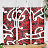 Aotearoa Maori Kowhaiwhai Skinny Tumbler Whero Puhoro and Patiki
