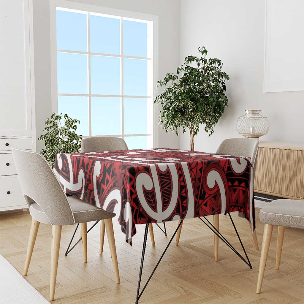 Aotearoa Maori Kowhaiwhai Tablecloth Whero Puhoro and Patiki LT9 - Polynesian Pride