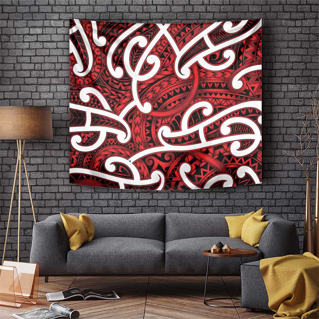 Aotearoa Maori Kowhaiwhai Tapestry Whero Puhoro and Patiki