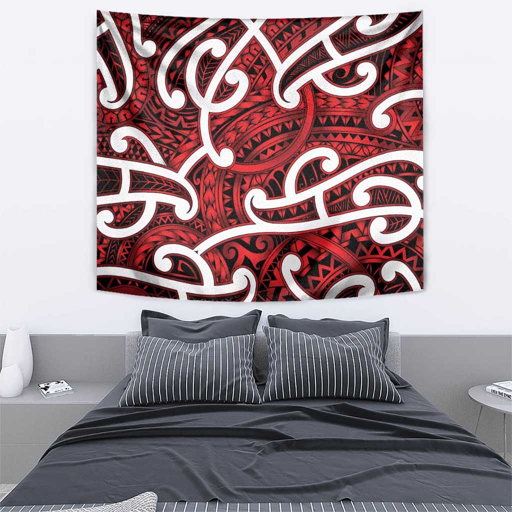 Aotearoa Maori Kowhaiwhai Tapestry Whero Puhoro and Patiki
