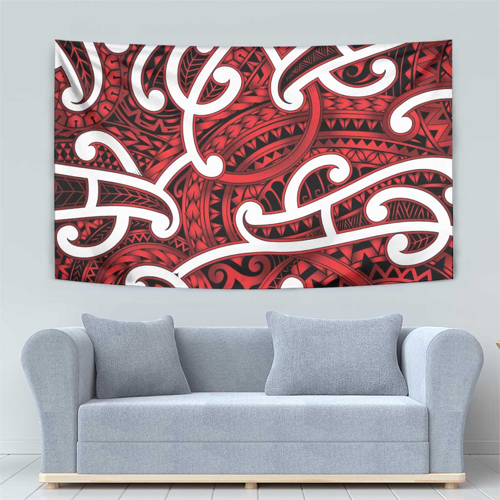 Aotearoa Maori Kowhaiwhai Tapestry Whero Puhoro and Patiki