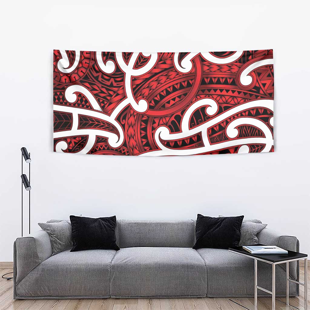 Aotearoa Maori Kowhaiwhai Tapestry Whero Puhoro and Patiki