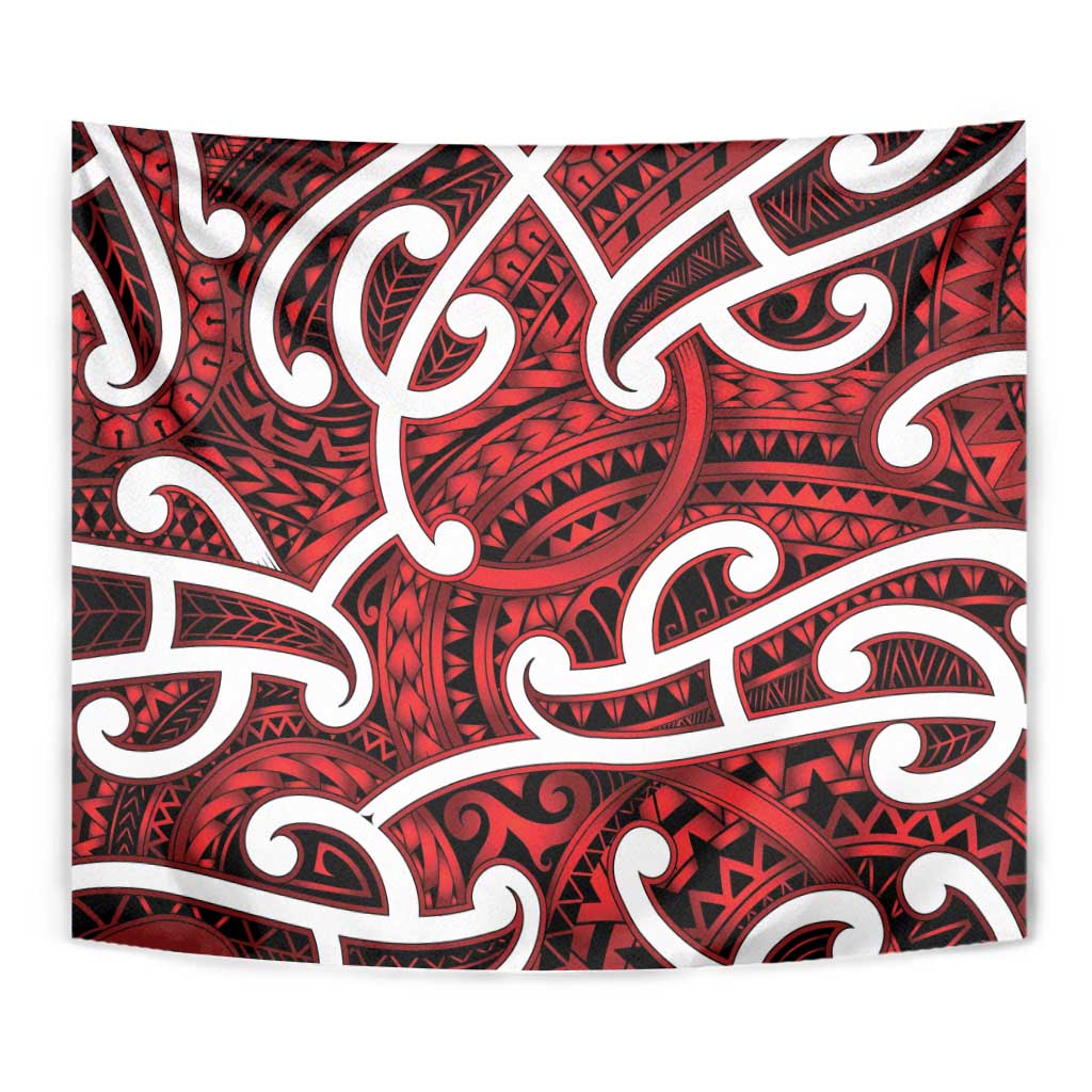 Aotearoa Maori Kowhaiwhai Tapestry Whero Puhoro and Patiki