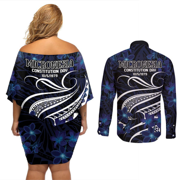 Federated States Of Micronesia Combo Short Sleeve Dress And Shirt Kakau Style Turquoise