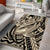 Polynesian Shark Tribal Tattoo Area Rug Beige Style