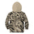 Polynesian Shark Tribal Tattoo Kid Hoodie Beige Style