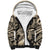 Polynesian Shark Tribal Tattoo Sherpa Hoodie Beige Style