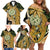 Wallis and Futuna Victory Day Family Matching Off Shoulder Short Dress and Hawaiian Shirt Since 1945 with Polynesian Platinum Floral Tribal