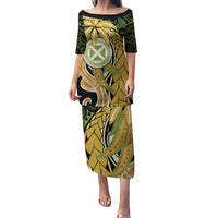 Wallis and Futuna Victory Day Family Matching Puletasi and Hawaiian Shirt Since 1945 with Polynesian Platinum Floral Tribal