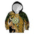 Wallis and Futuna Victory Day Kid Hoodie Since 1945 with Polynesian Platinum Floral Tribal