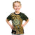 Wallis and Futuna Victory Day Kid T Shirt Since 1945 with Polynesian Platinum Floral Tribal