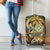Wallis and Futuna Victory Day Luggage Cover Since 1945 with Polynesian Platinum Floral Tribal