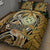 Wallis and Futuna Victory Day Quilt Bed Set Since 1945 with Polynesian Platinum Floral Tribal