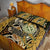 Wallis and Futuna Victory Day Quilt Bed Set Since 1945 with Polynesian Platinum Floral Tribal
