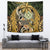 Wallis and Futuna Victory Day Tapestry Since 1945 with Polynesian Platinum Floral Tribal