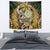Wallis and Futuna Victory Day Tapestry Since 1945 with Polynesian Platinum Floral Tribal