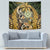 Wallis and Futuna Victory Day Tapestry Since 1945 with Polynesian Platinum Floral Tribal