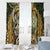 Wallis and Futuna Victory Day Window Curtain Since 1945 with Polynesian Platinum Floral Tribal