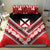 Personalised Wallis et Futuna Bedding Set Hibiscus and Polynesian Tribal Tattoos