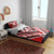 Personalised Wallis et Futuna Bedding Set Hibiscus and Polynesian Tribal Tattoos