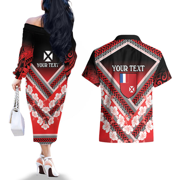 (Custom Personalised) Wallis And Futuna Hawaiian Shirt Plumeria Flowers With Orange Polynesian Pattern LT14 main image 1