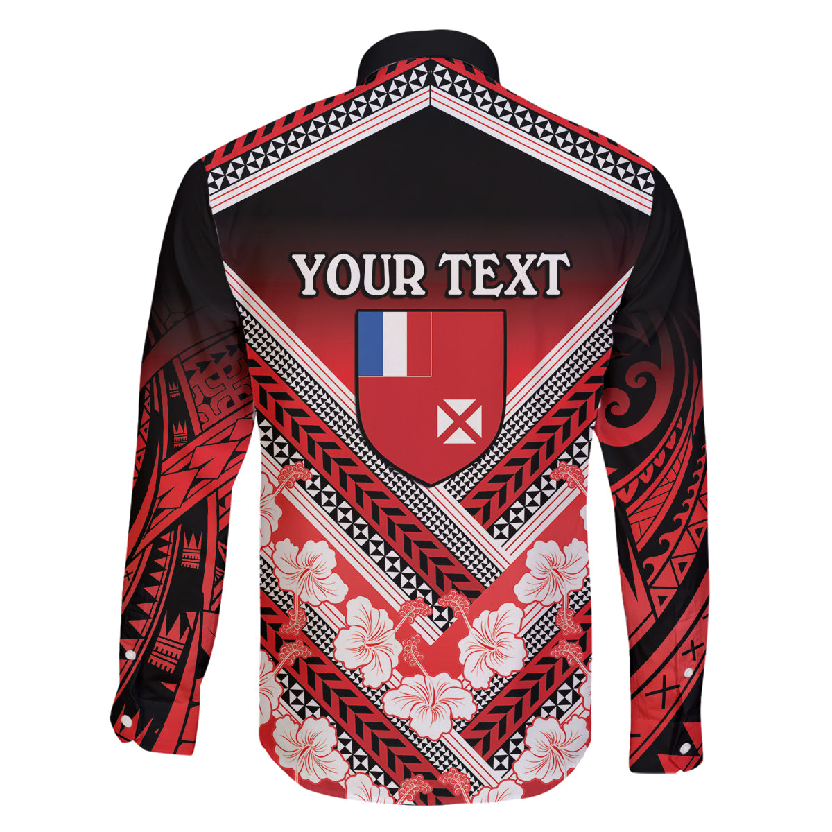 Personalised Wallis et Futuna Family Matching Summer Maxi Dress and Hawaiian Shirt Hibiscus and Polynesian Tribal Tattoos LT9 - Polynesian Pride