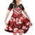 Personalised Wallis et Futuna Kid Short Sleeve Dress Hibiscus and Polynesian Tribal Tattoos
