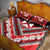 Personalised Wallis et Futuna Quilt Bed Set Hibiscus and Polynesian Tribal Tattoos