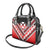 Personalised Wallis et Futuna Shoulder Handbag Hibiscus and Polynesian Tribal Tattoos