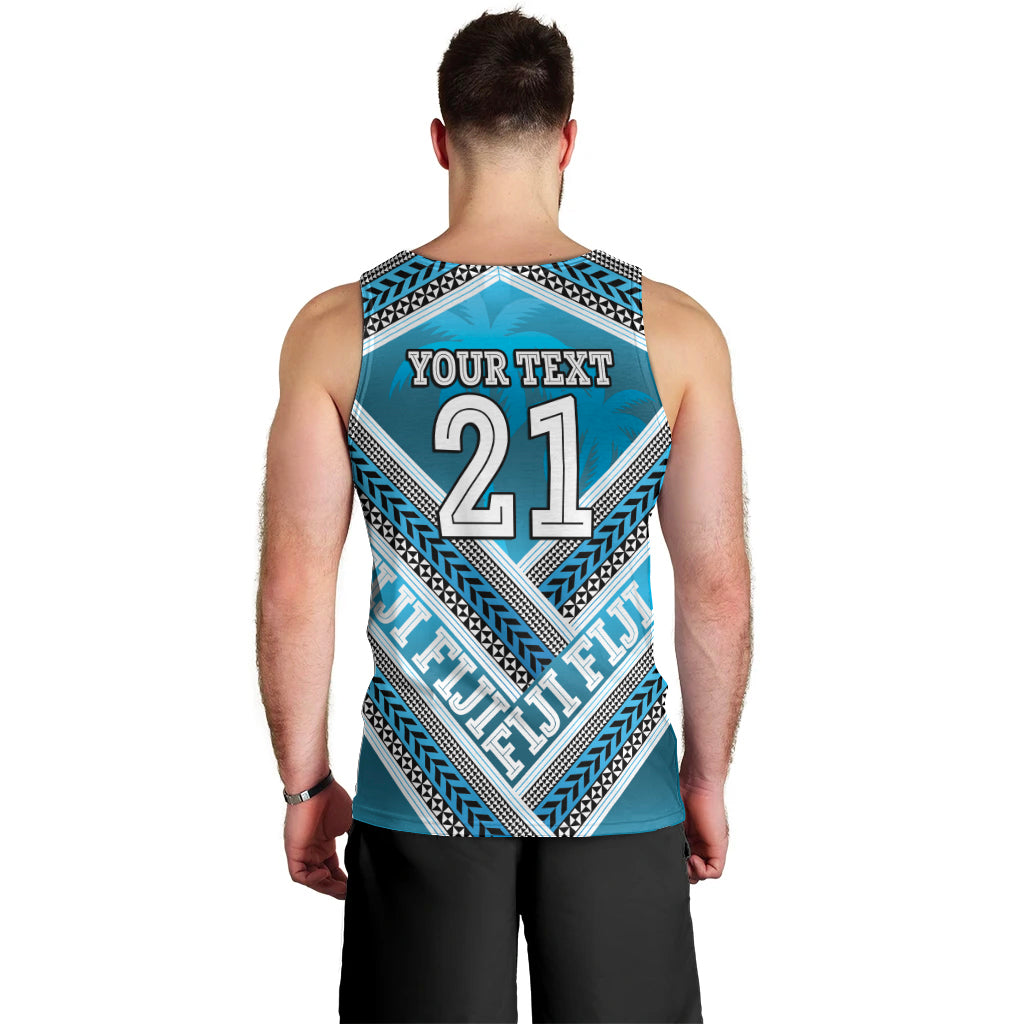 Custom Fiji Rugby Men Tank Top Fijian Warrior With Polynesian Tribal Tattoos