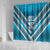 Custom Fiji Rugby Shower Curtain Fijian Warrior With Polynesian Tribal Tattoos