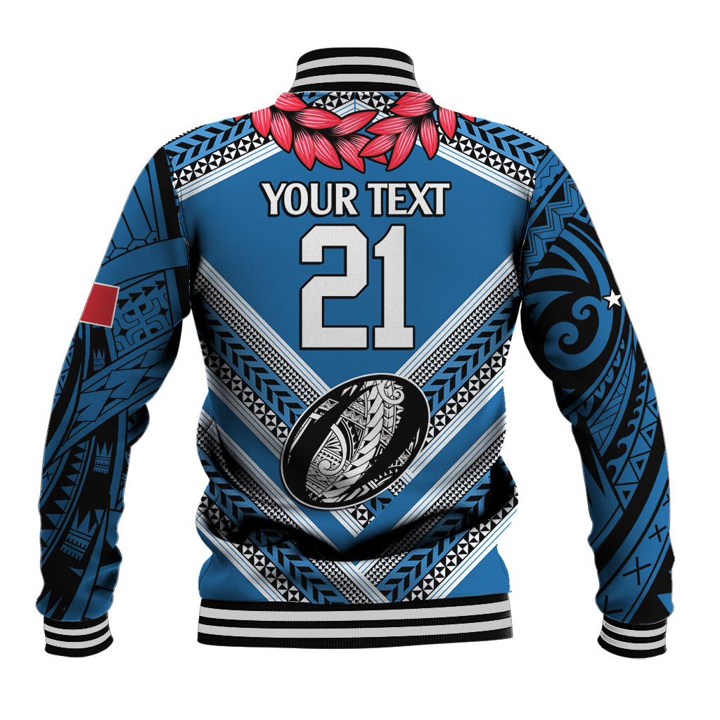 Custom Manuma Samoa Rugby Baseball Jacket Ula fala Samoan Siva Tau Tribal LT9 - Polynesian Pride
