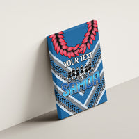 Custom Manuma Samoa Rugby Canvas Wall Art Ula fala Samoan Siva Tau Tribal